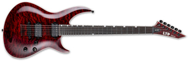 ESP LTD H3-1000 Electric Guitar, See Thru Black Cherry LH31000QMSTBC