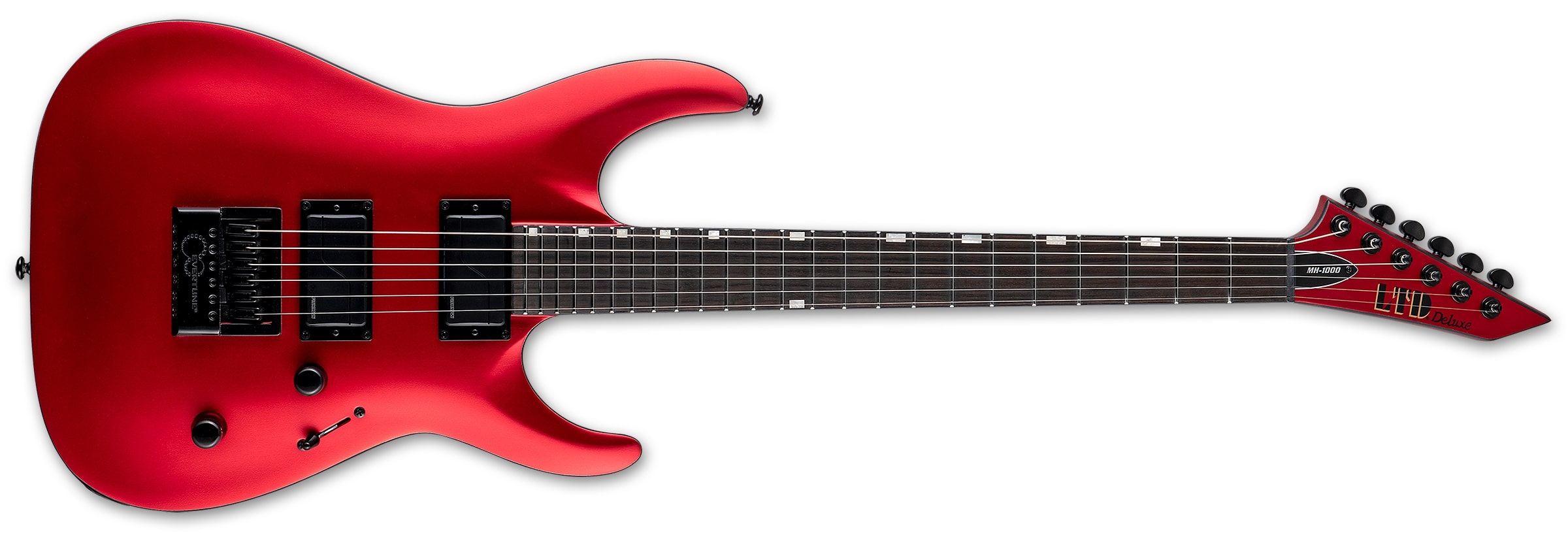 LTD MH-1000 EverTune Electric Guitar, Candy Apple Red Satin LMH1000ETCARS