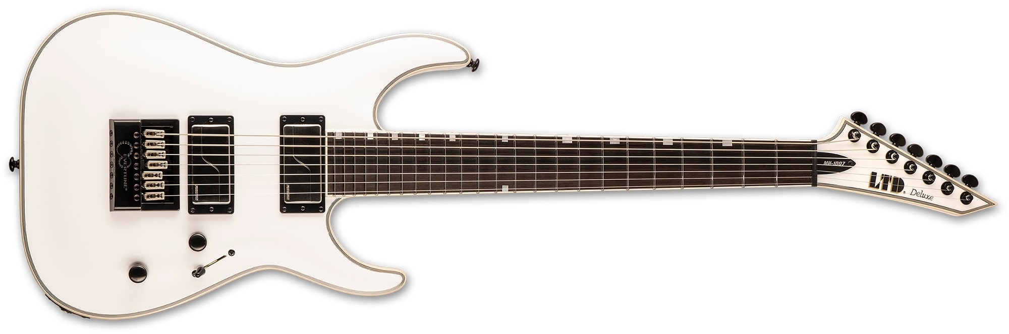 ESP LTD MH1007 Evertune Electric Guitar, Snow White LMH1007ETSW
