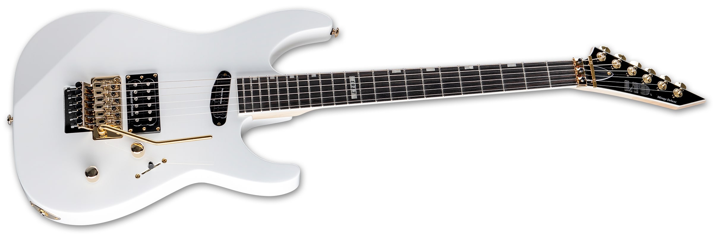ESP LTD Mirage Deluxe '87 Left-Handed Electric Guitar, Snow White LMIRAGEDX87SWLH