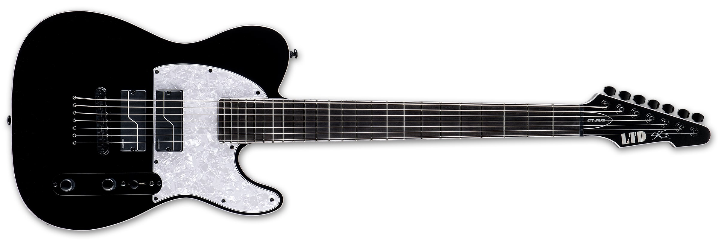 LTD SCT-607 Baritone Electric Guitar, Black LSCT607BBLKF