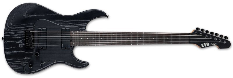 ESP LTD SN-1007HT 7 String Baritone Electric Guitar, Black Blast LSN10