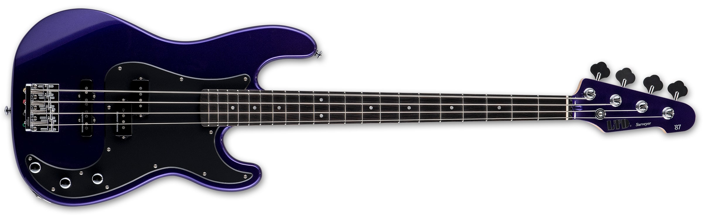 LTD Surveyor '87 Electric Bass, Dark Metallic Purple LSURVEYOR87DMP
