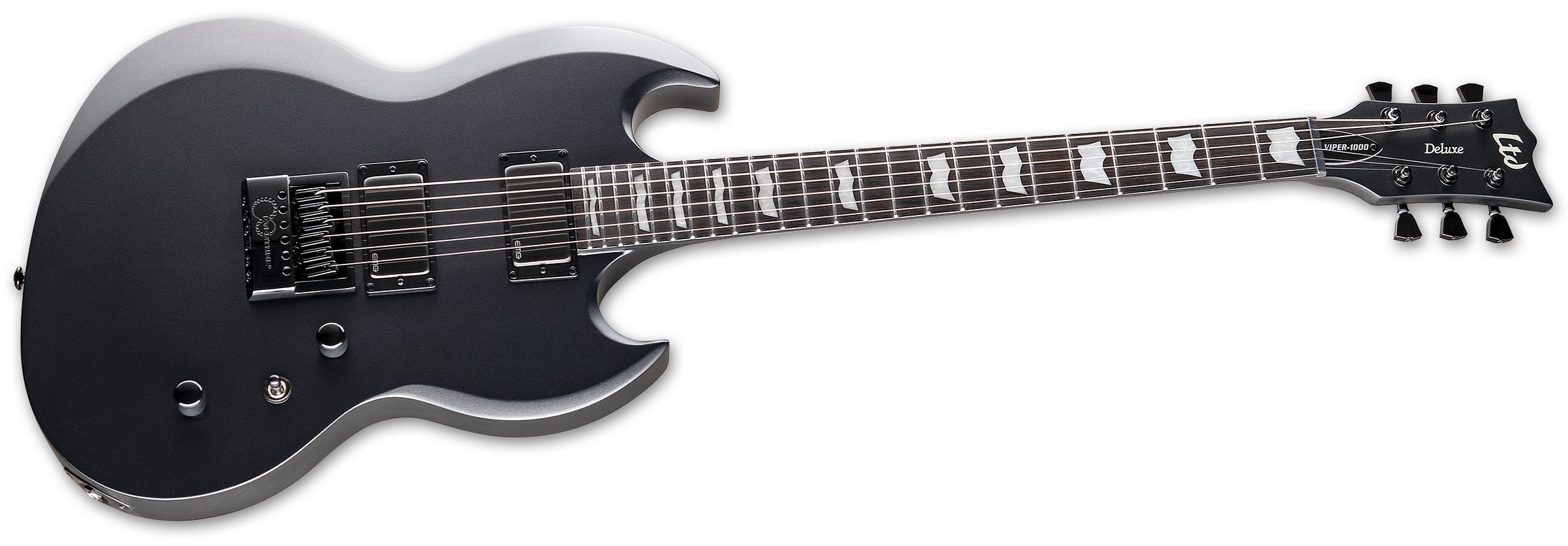 ESP LTD Viper 1000 Evertune Electric Guitar, Charcoal Metallic Satin LVIPER1000ETCHMS