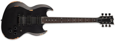 ESP LTD Volsung Electric Guitar, Distressed Black Satin LVOLSUNGDBLKSE