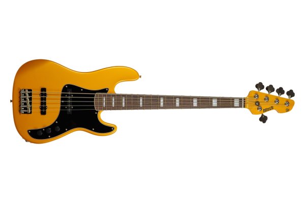 Markbass GV 5 Gloxy 5-String Electric Bass, Metallic Yellow (Passive) Brand: Markbass Model: MB-GV-5-GLOXY-MY-CR-RW-P