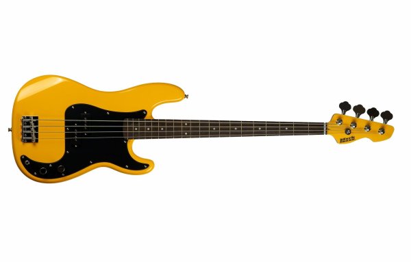 Markbass 4-string P Style 34" Scale Electric Bass With Split-Coil PU & Bag, Yellow MB-YELLOW-PB