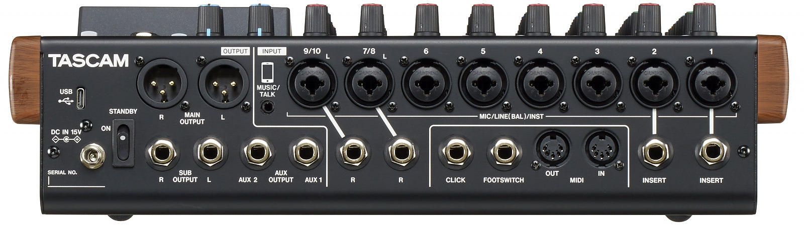 Tascam 10-Channel Mixer With 12-Track Recorder And USB Audio Interface MODEL12
