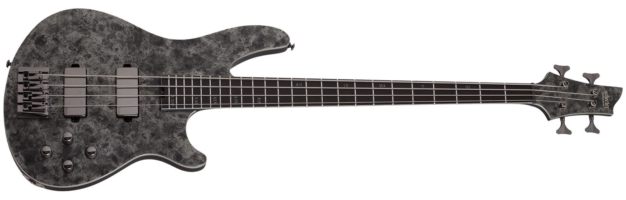Schecter MVP C-4 Electric Bass, Black Reign 913-SHC