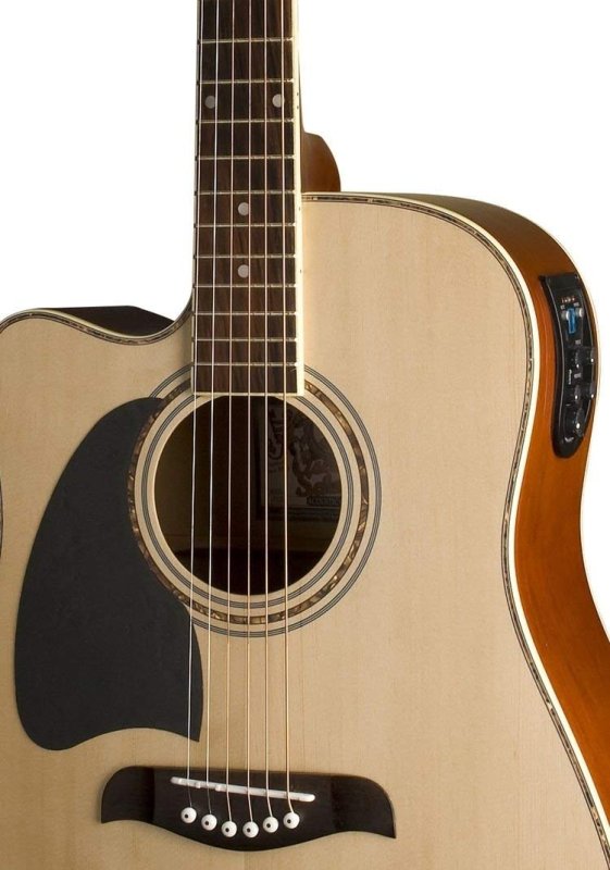 Oscar Schmidt LEFT HANDED OG2CELH-A Cutway Electric Lefty Natural