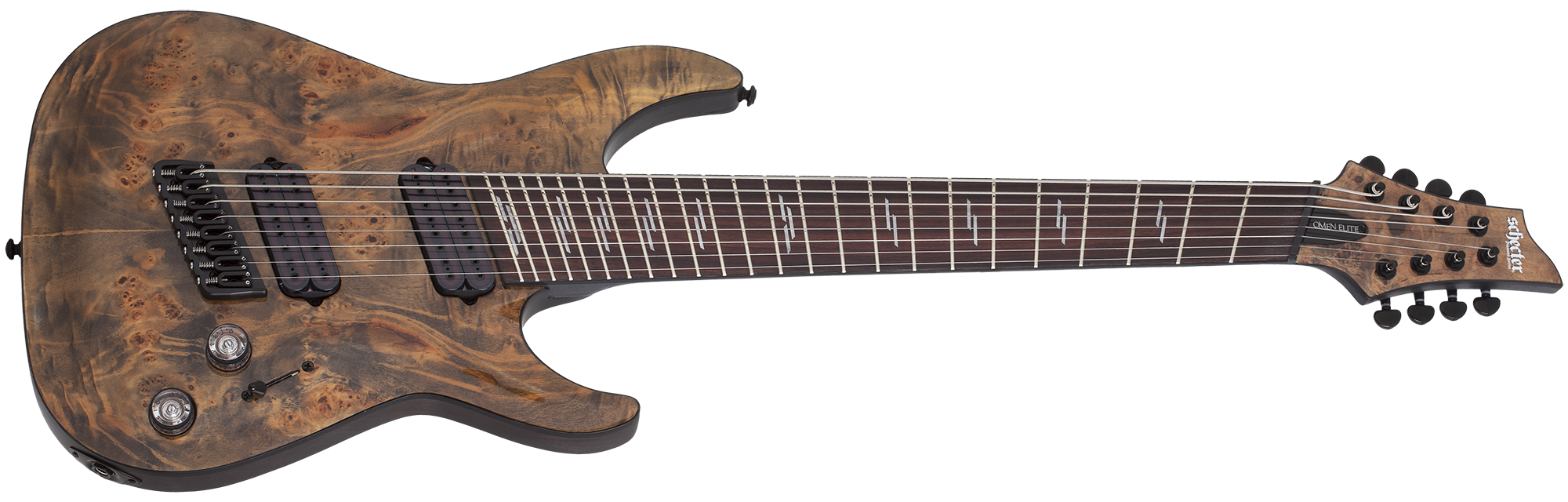 Schecter Omen Elite-8 Multiscale 8 String Electric Guitar Charcoal 2466-SHC