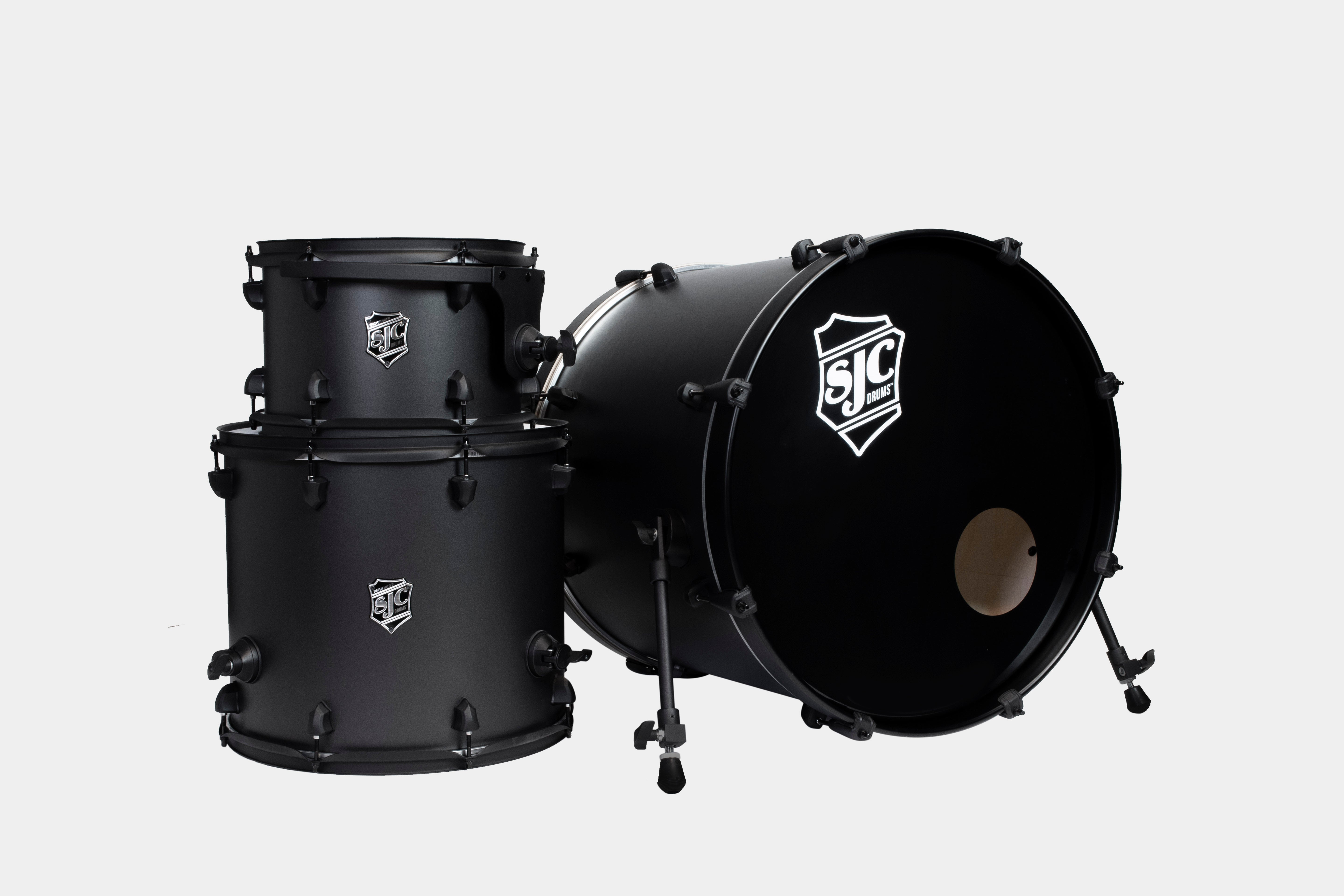 SJC Drums Pathfinder Series 3-piece Shell Pack, Galaxy Grey Black PFK322FBGGW