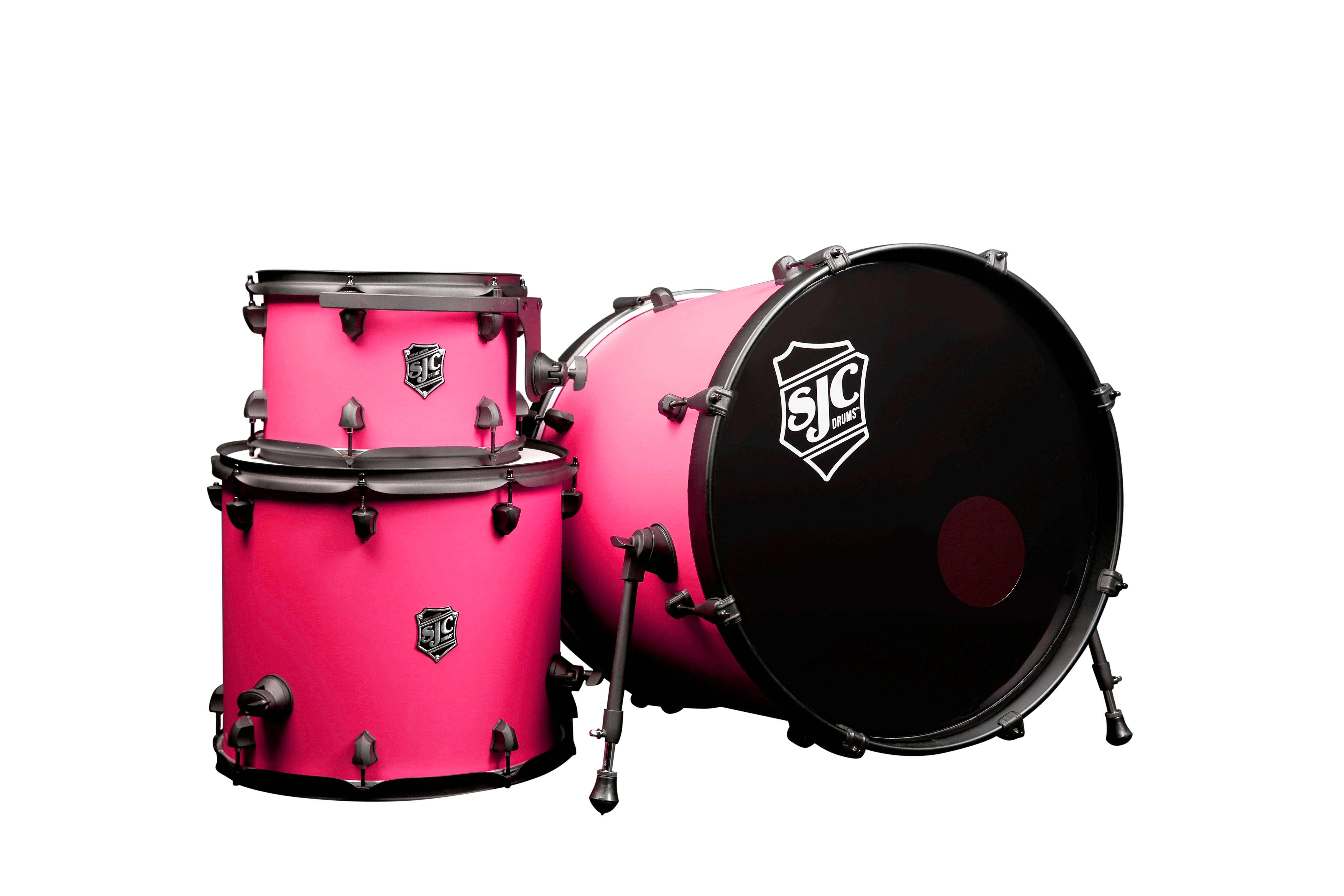 SJC Drums Pathfinder Series 3-piece Shell Pack, Mad Magenta Black PFK322FBMMWBJ