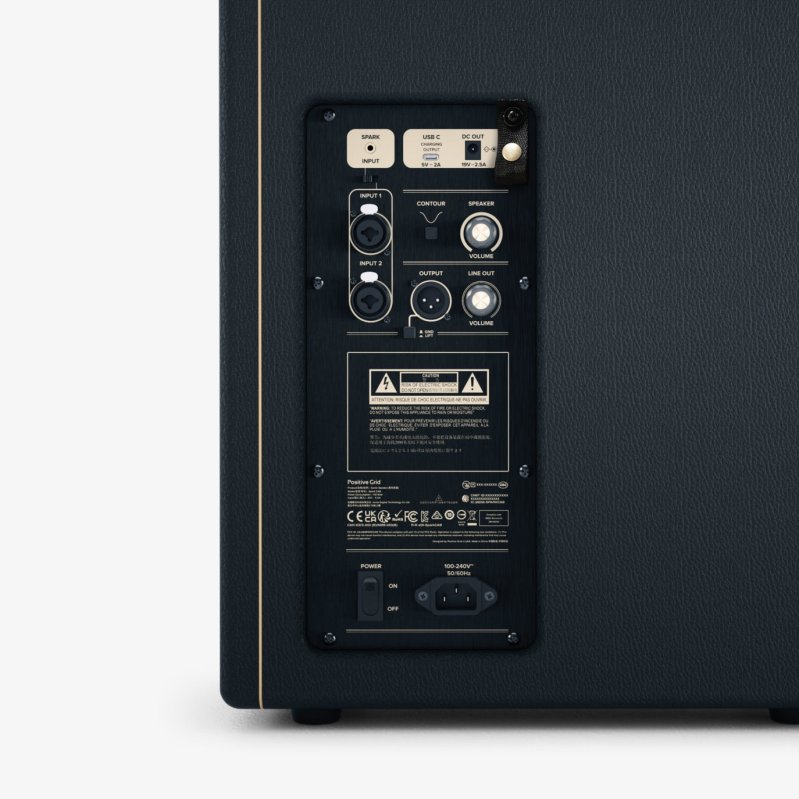 Positive Grid 140 Watt Full Range Flat Response Powered Cabinet, Black Positive Grid SPARK-CAB