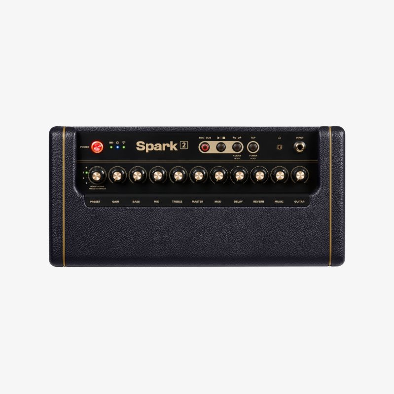 Positive Grid Spark 50 Watt Smart Guitar Practice Amp & Bluetooth Speaker, Black Positive Grid SPARK2-BK