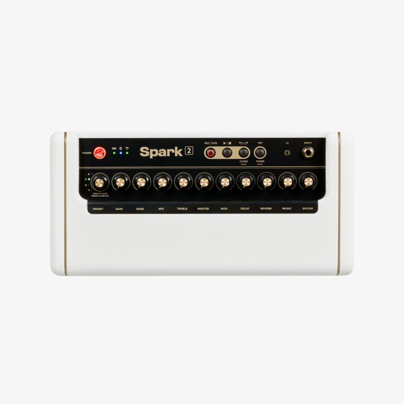 Positive Grid Spark 50 Watt Smart Guitar Practice Amp & Bluetooth Speaker, Pearl Positive Grid SPARK2-PRL