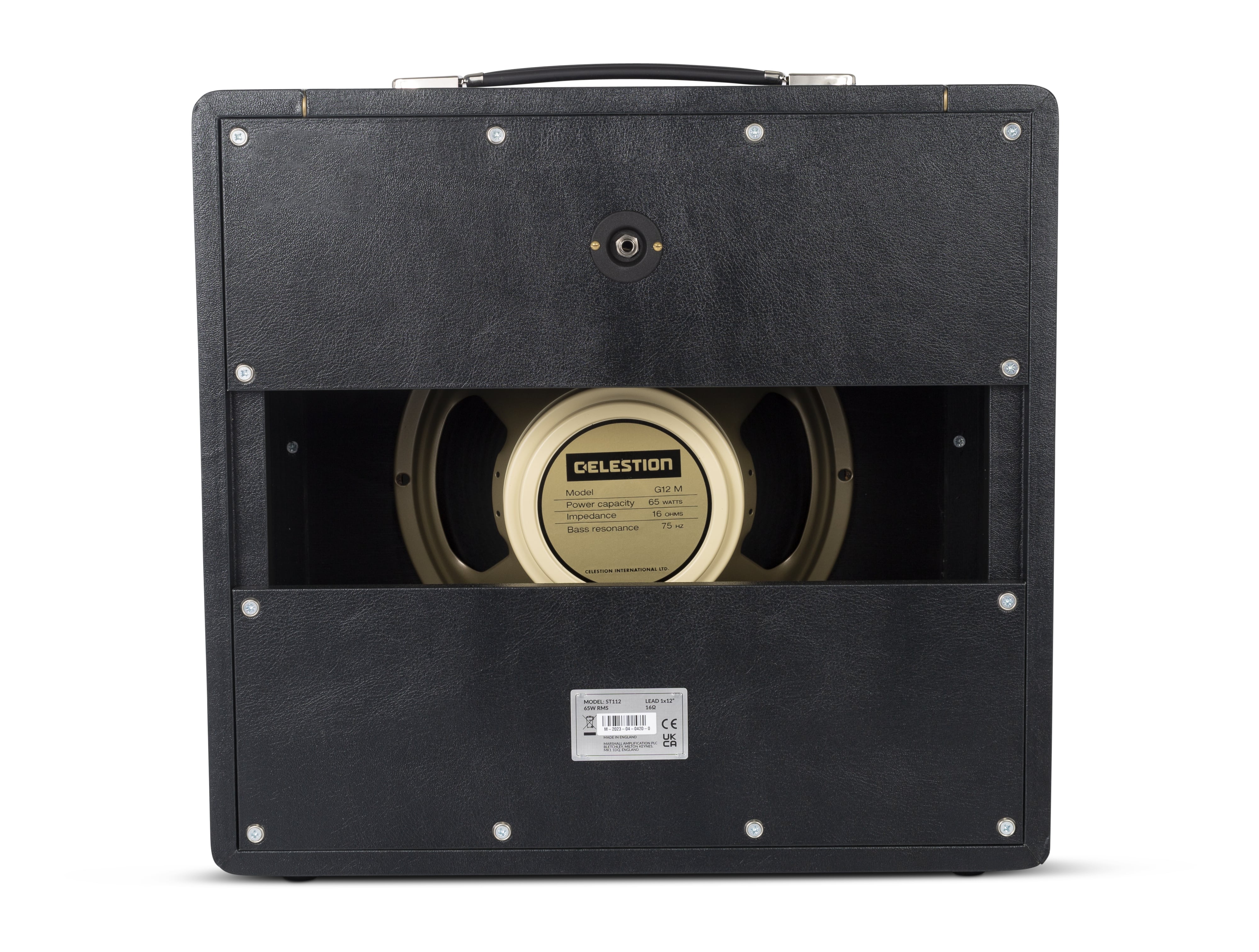 Marshall 1 x 12 G12M-65 Creamback Amp Cabinet, Black ST112