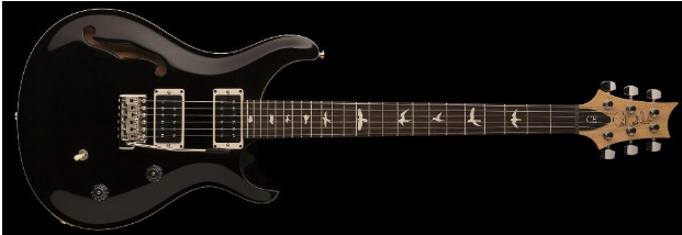 PRS USA CE24 Semi Hollow – ALL Black SERIAL NUMBER 24 0378643 - 6.4 LBS