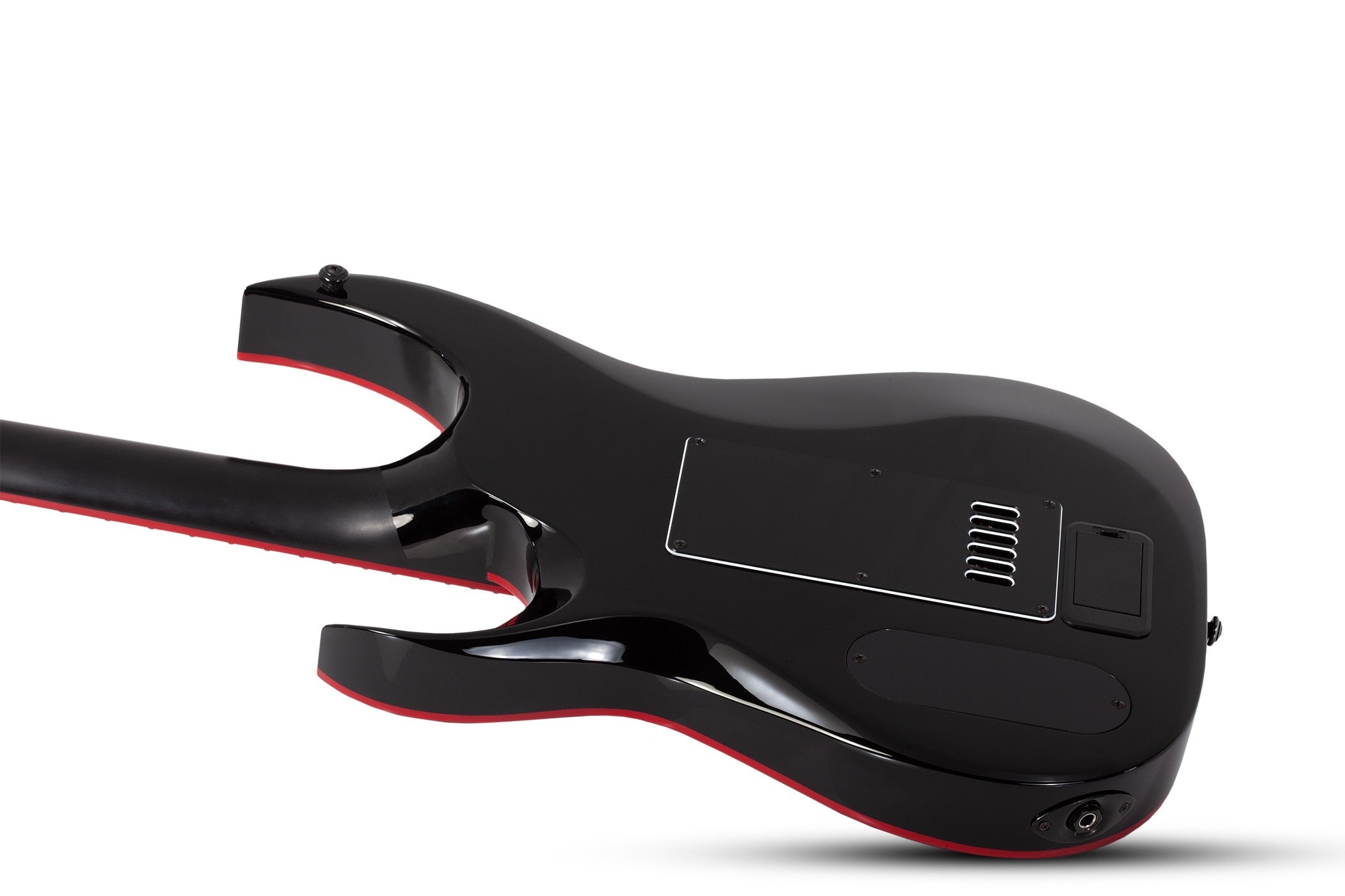 Schecter Sunset-6 ET EVERTUNE EX Red Dawn Electric Guitar, Gloss Black 3894-SHC