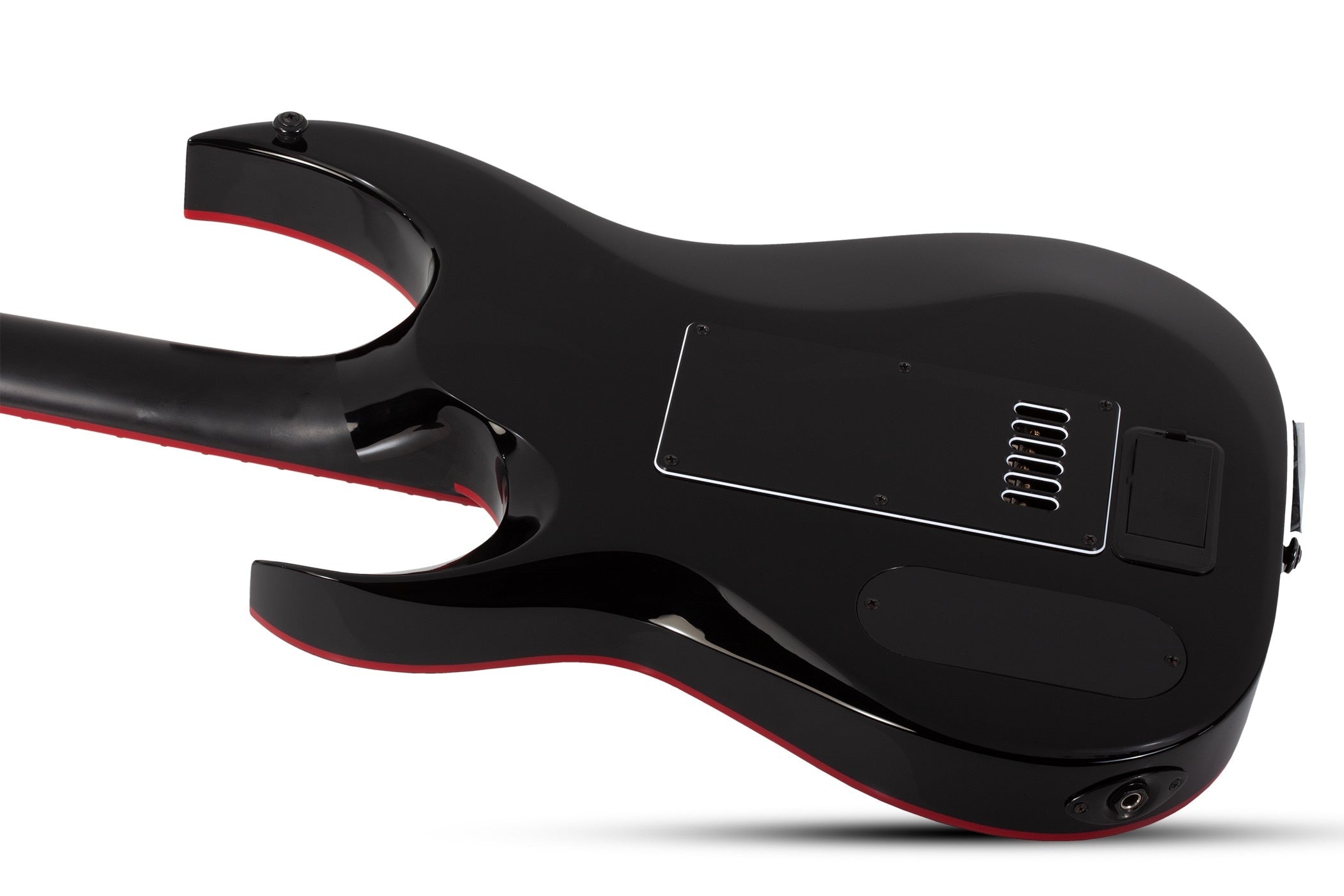 Schecter Sunset-6 ET EVERTUNE Red Dawn Electric Guitar, Gloss Black 3892-SHC