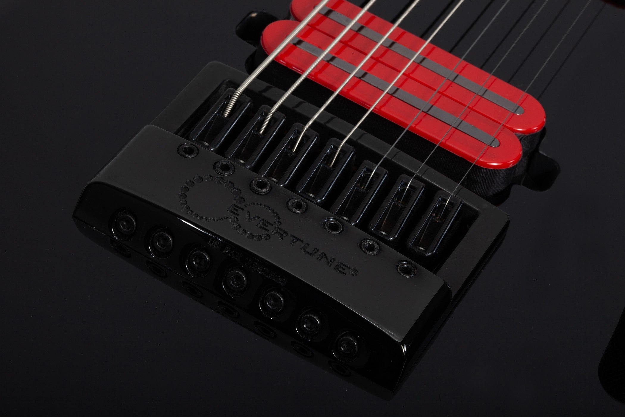 Schecter Sunset-7 ET EVERTUNE Red Dawn 7 String Electric Guitar, Gloss Black 3893-SHC