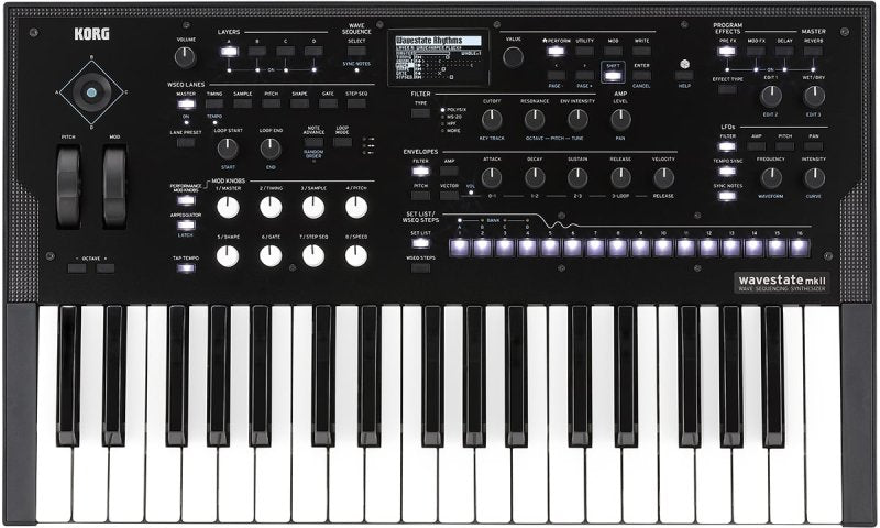 Korg 37-key Wave Sequencing Synthesizer WAVESTATEMK2