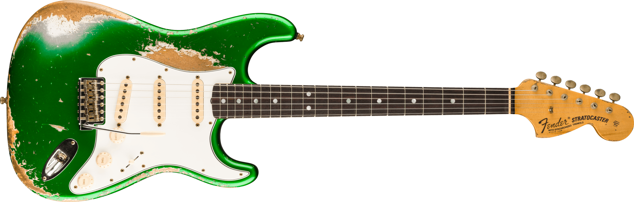 FENDER CUSTOM SHOP 2025 Strat Pro Super Heavy Relic, 3A Rosewood Fingerboard, Candy Apple Green 9231016930