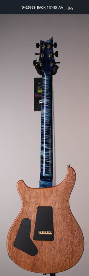 PRS USA 10 TOP Custom 24-08 w/ DMO Pickups Private Stock Colour with Stained Neck Indigo W/ Natural Back / Figured Maple Neck 117415::3D