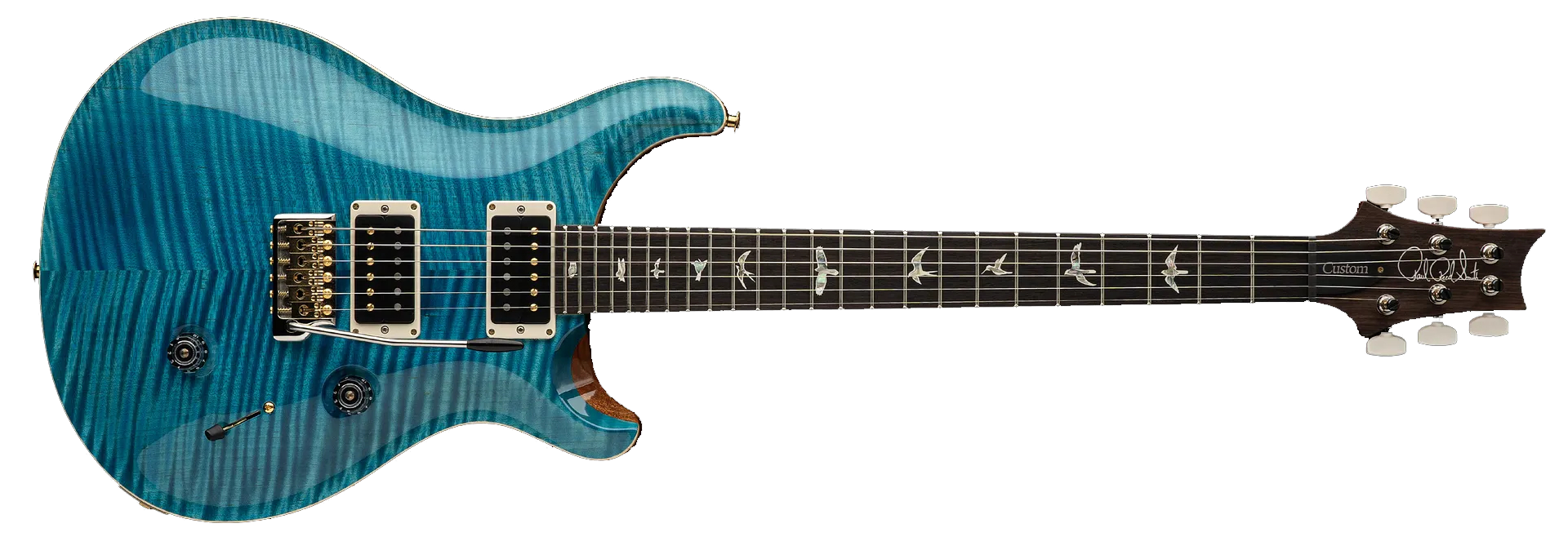 PRS Custom 24 Electric Guitar w Hardshell Case - Carroll Blue 112786::84: