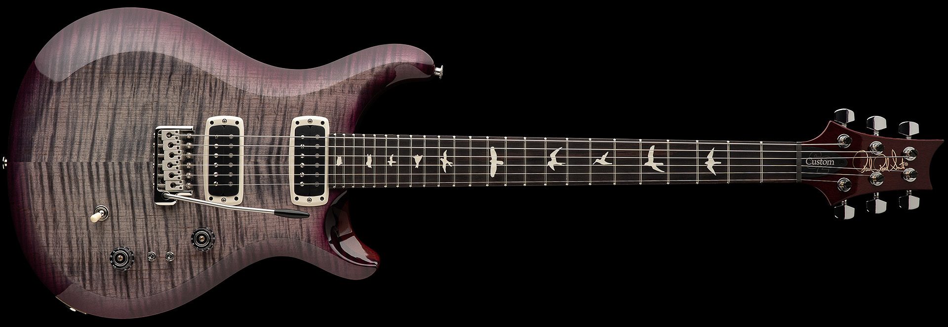 PRS Guitars USA S2 Custom 24 08 GI Faded Gray Black Purple Burst 112819 GI