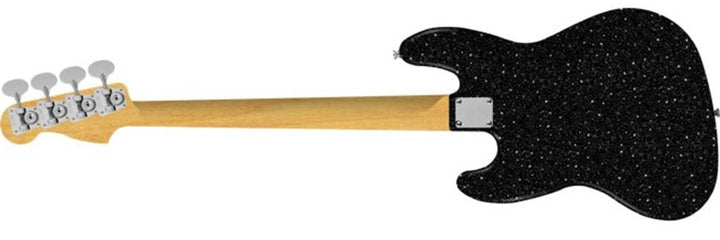 Fender Limited Edition Gold Foil Jazz Electric Bass Guitar Black Sparkle 0140711398