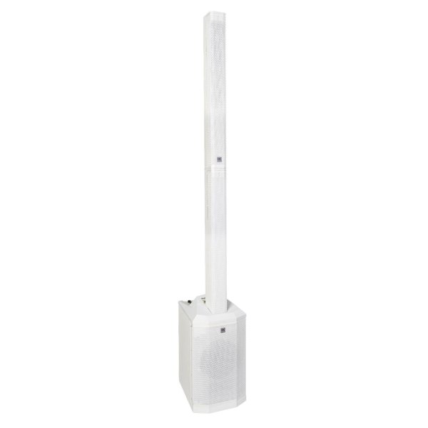 HK Audio Compact 2,000W Column PA System with 8" Subwoofer, Bluetooth 5, TWS Stereo & 3-Channel Mixer (White) Brand: HK Audio Model: HK-POLAR-8-MKII-WHT
