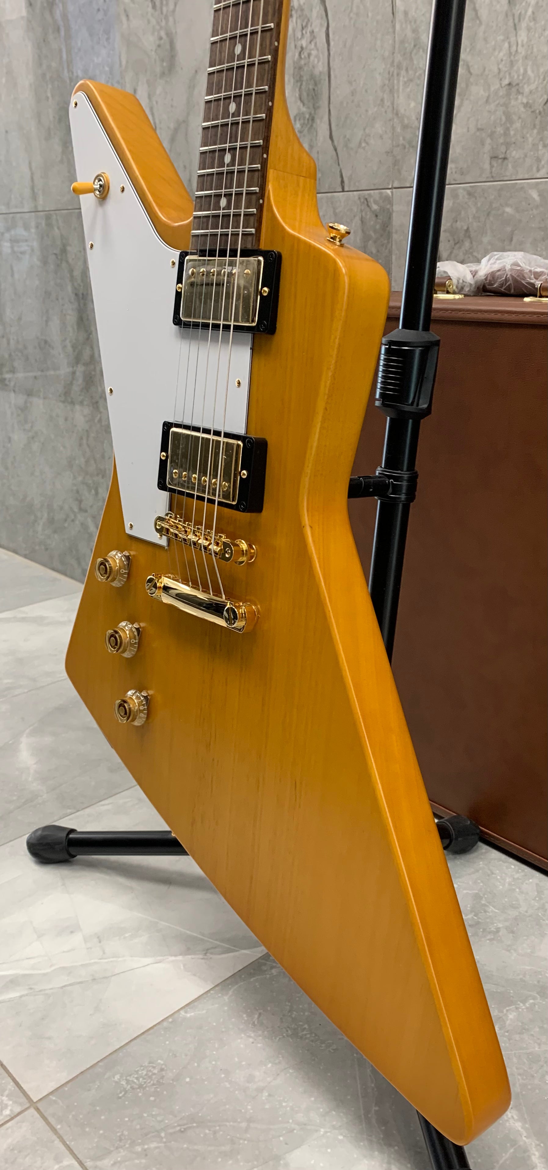 Epiphone Inspired by Gibson Custom Shop LEFT HANDED 1958 Korina Explorer IGCKEXWANAGHLH