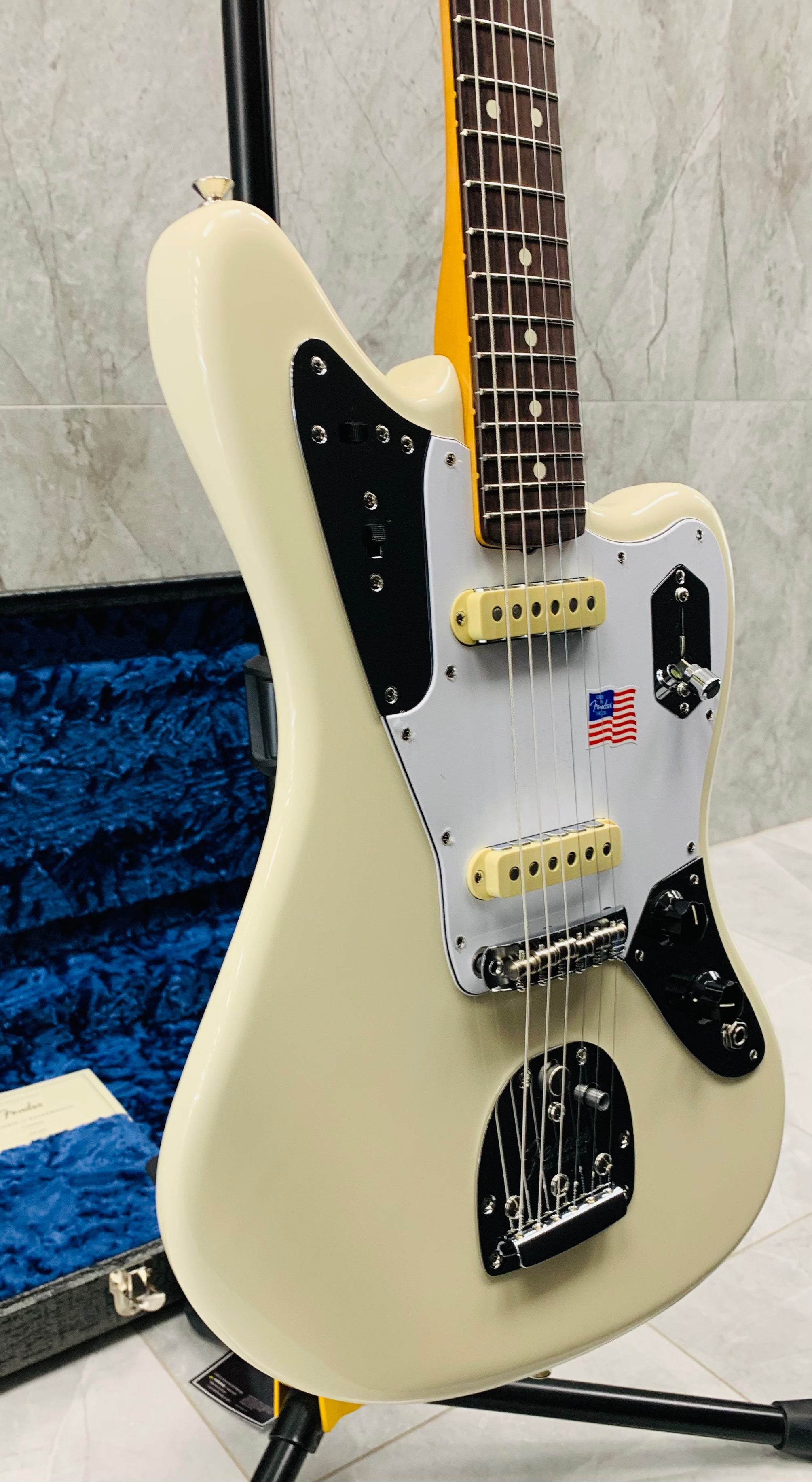 Fender Johnny Marr Jaguar, Rosewood Fingerboard, Olympic White 0116400705