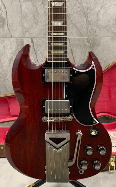 Gibson Custom Shop 60th Anniversary 1961 LES PAUL SG STANDARD WITH SIDEWAYS VIBROLA VOS CHERRY RED SGSR60VOCHSN