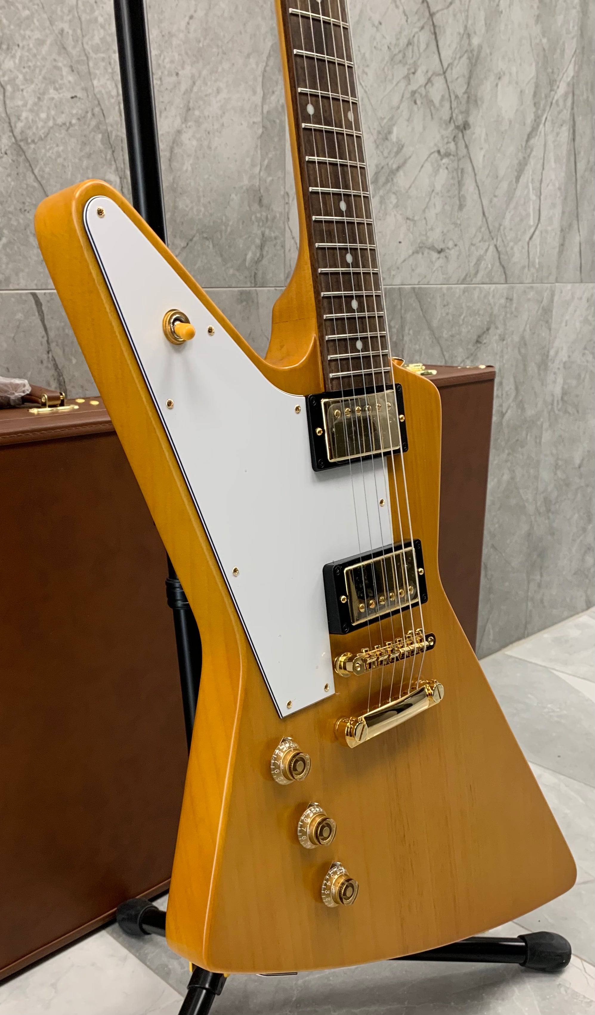 Epiphone Inspired by Gibson Custom Shop LEFT HANDED 1958 Korina Explorer IGCKEXWANAGHLH