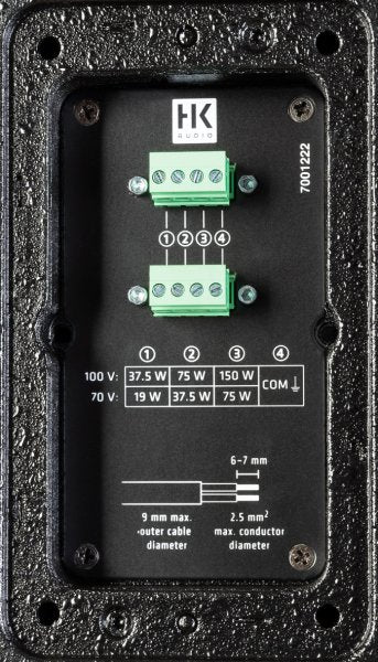 HK Audio 150-Watt 10 x 3" Column Speaker. Black Brand: HK Audio Model: SI-SERIES-P10I-TR-BLK