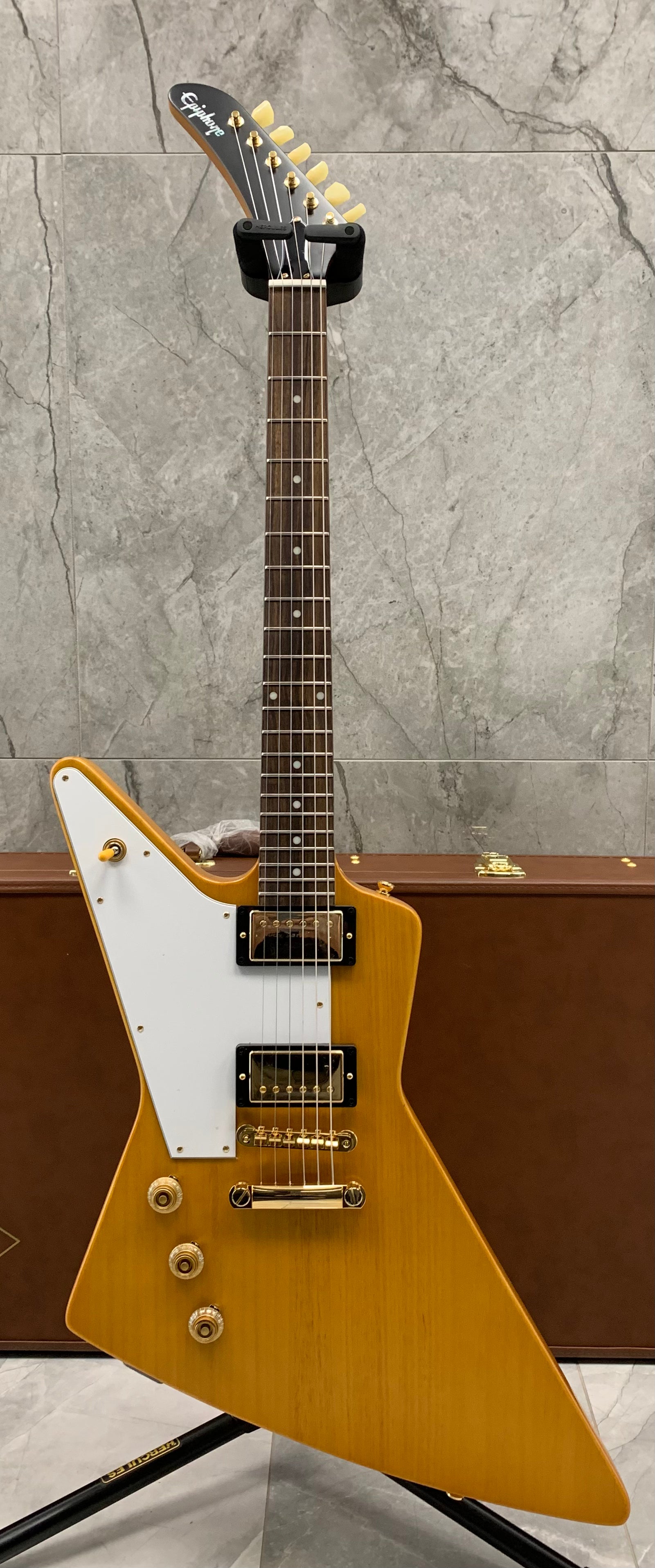 Epiphone Inspired by Gibson Custom Shop LEFT HANDED 1958 Korina Explorer IGCKEXWANAGHLH