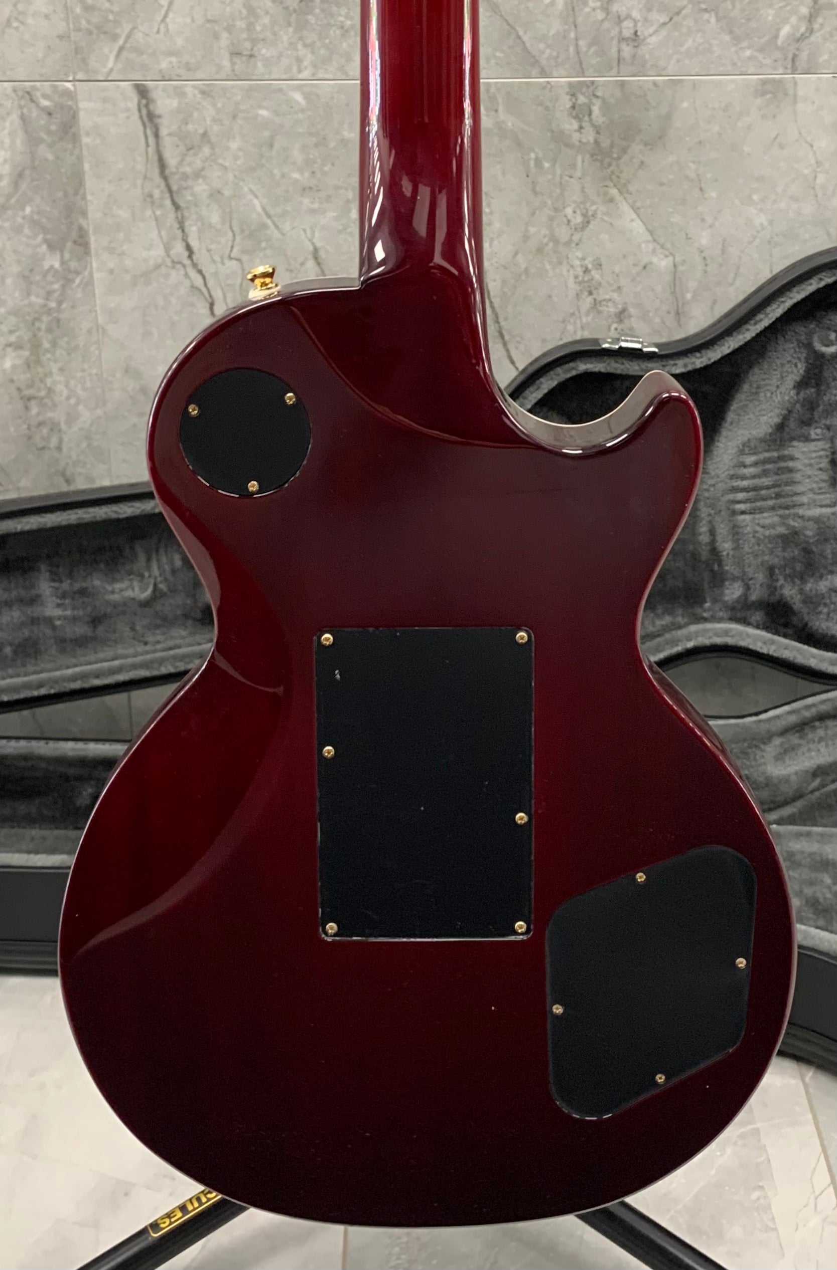 Epiphone Left Handed Alex Lifeson Custom Axcess Ruby Red Quilt Top EILPXALRUBGFLH