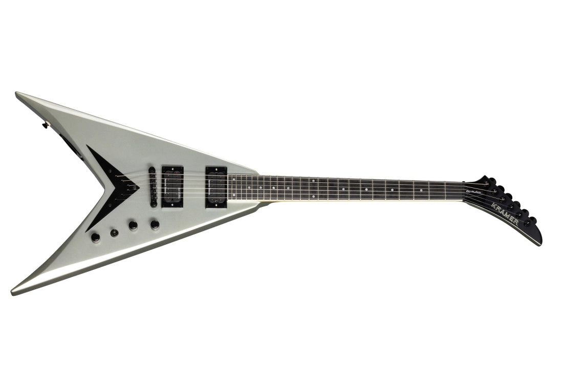 Kramer Dave Mustaine Vanguard w/Case - Silver KEVDMSIMBH