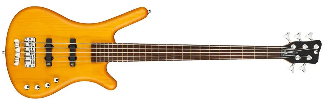 Warwick RockBass Corvette Basic 5 String Bass Guitar with Gig Bag - Honey Violin Transparent Satin RB150505AAALDFR