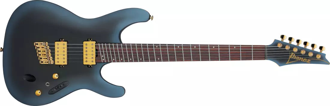 Ibanez S Axe Design Lab Multi Scale 6 String Electric Guitar Midnight Arctic Ocean Matte SML721MAM