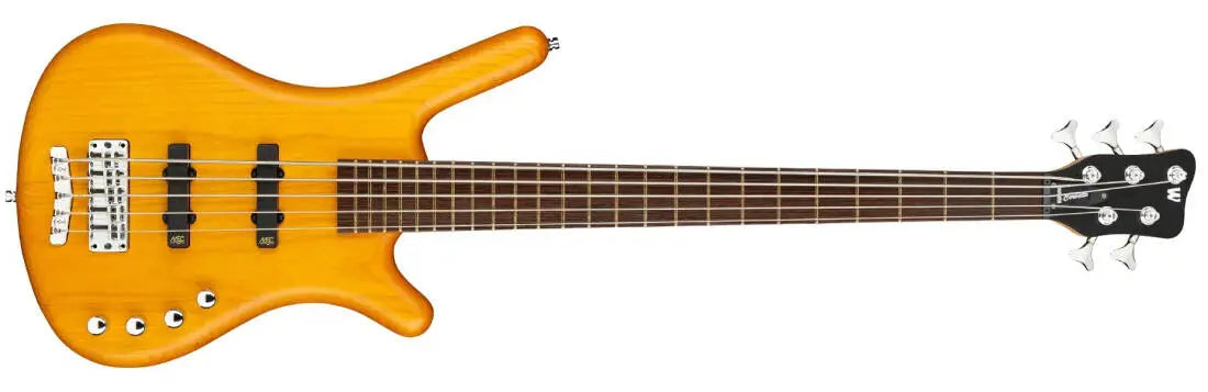 Warwick RockBass Corvette $$ 5 String Bass Guitar with Gig Bag - Honey Violin Transparent Satin RB158505PAASHFR