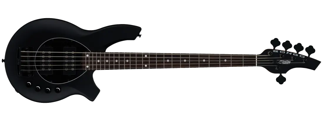 Sterling by Music Man Bongo 5 Bass Guitar - Stealth Black BONGO5-SBK-R2