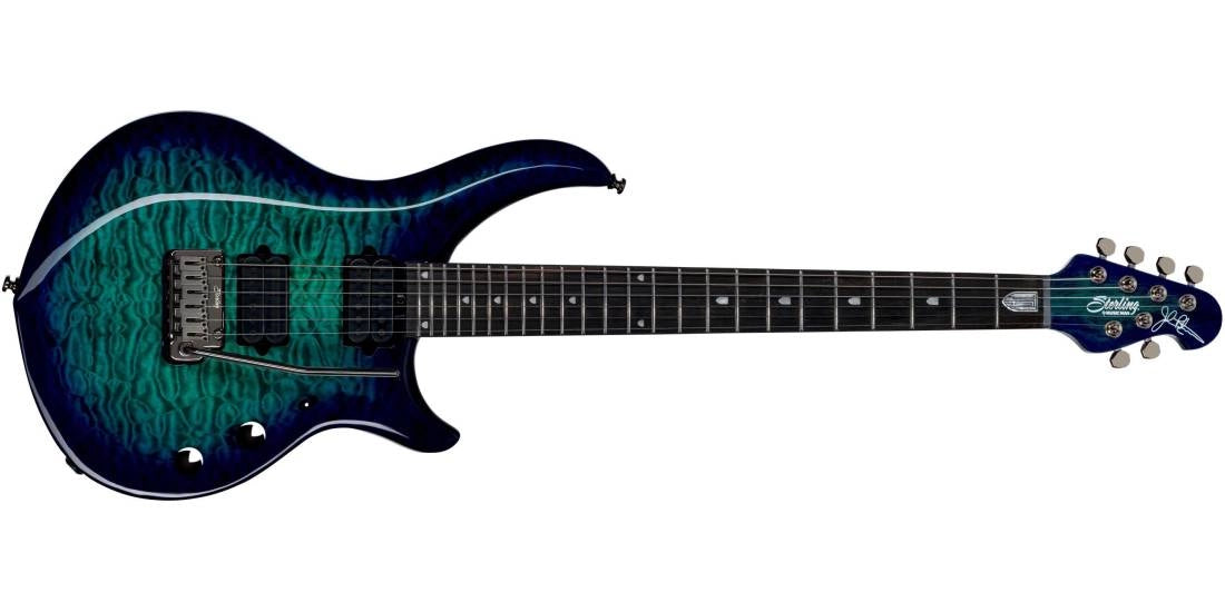 Sterling by Music Man JP Majesty, DiMarzio Pickups, Quilted Maple Top - Cerulean Blue Model: # MAJ200XQM-CPD