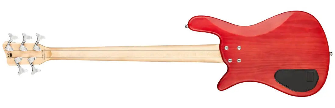 Warwick RockBass Streamer Standard 5 String Bass Guitar with Gig Bag - Burgundy Red Transparent Satin RB151501PACARFR