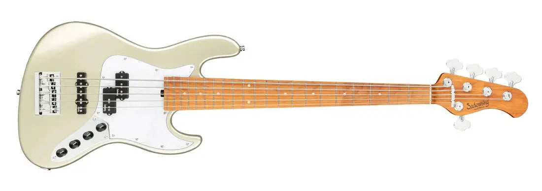 Sadowsky Guitars MetroExpress 21-Fret Hybrid P/J 5 String Bass with Gigbag - Champagne Metallic MX21HP5J7MOKUFR