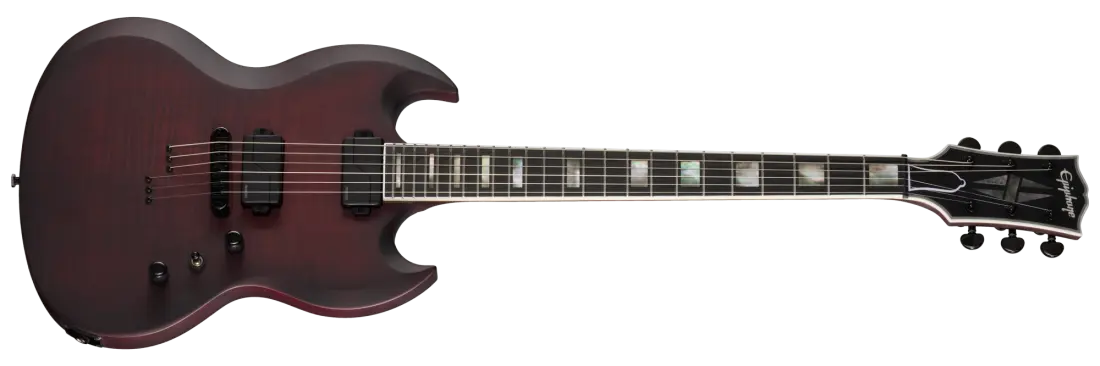 Epiphone Prophecy SG Electric Guitar with Case - Crimson Fog Satin EYSFCFSBH