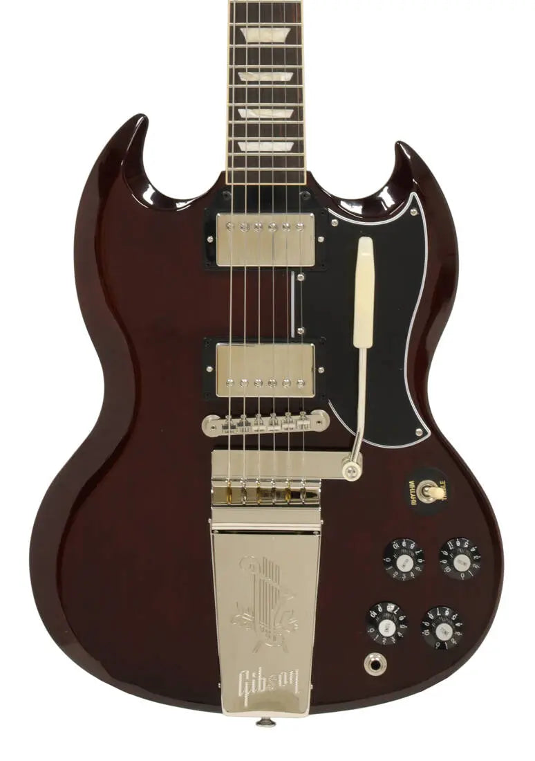 Gibson Limited Edition SG Standard '61 Maestro Electric Guitar with Hardshell Case - Aged Cherry SG61VTY25ACNH
