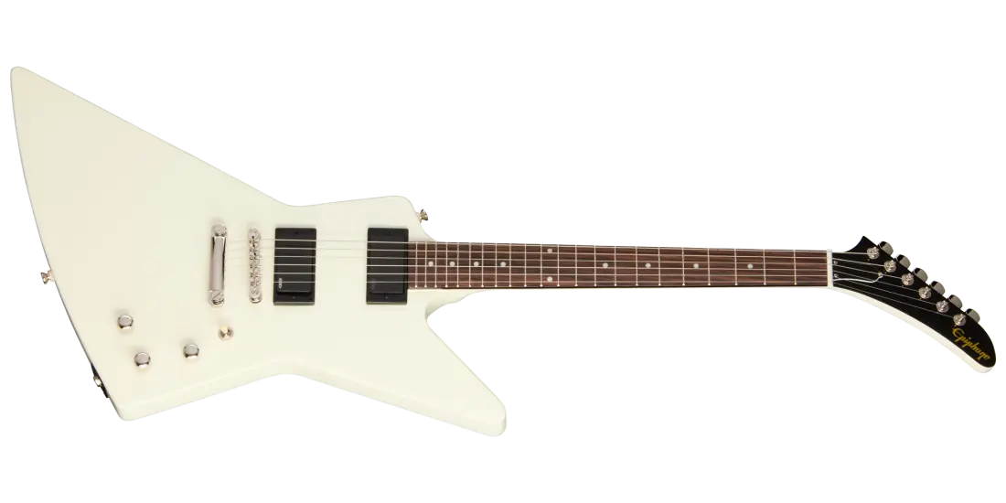 Epiphone Explorer 80s Electric Guitar with Gigbag - Classic White EIEX8CWNH